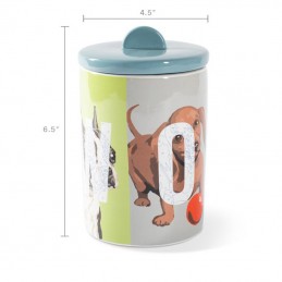 PetShop by Fringe Studio - Woof Ceramic Treat Jar | Groothandel hondenvoerbakken & hondenartikelen