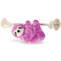 PetShop by Fringe Studio - Purple sloth on a rope | Groothandel Hondenspeelgoed