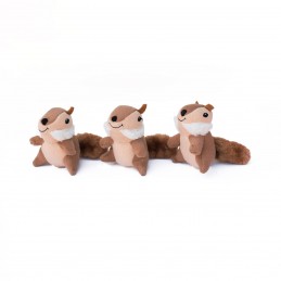 Miniz 3-Pack - Chipmunks | ZippyPaws Hundespielzeug Großhandel