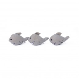 Miniz 3-Pack - Sharks | ZippyPaws Dog Toys Wholesale