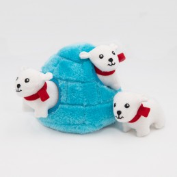 Zippy Burrow - Polar Bear Igloo | ZippyPaws Dog Toys Wholesale