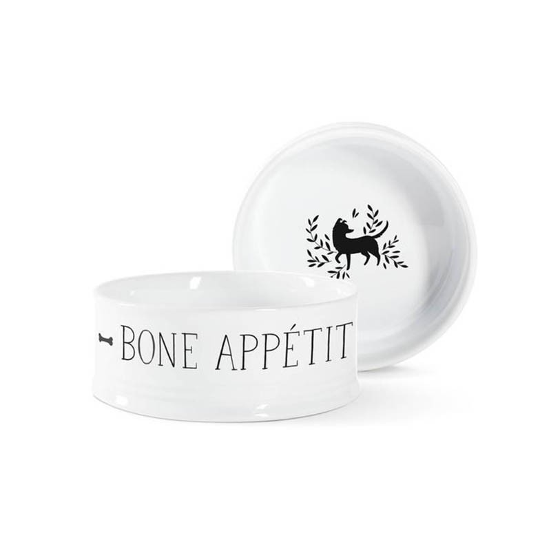 PetShop by Fringe Studio - Bone Appetit Ceramic Bowl | Groothandel hondenvoerbakken & hondenartikelen