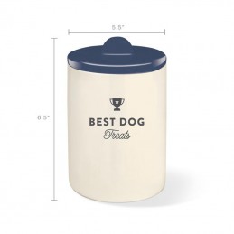 PetShop by Fringe Studio - Best Dog Navy Ceramic Treat Jar | Groothandel hondenvoerbakken & hondenartikelen