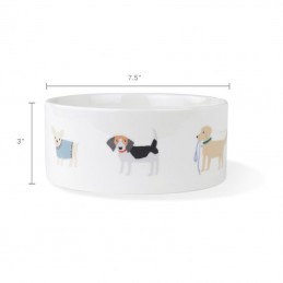 PetShop by Fringe Studio - Happy Breeds Pet Bowl  | Groothandel hondenvoerbakken & hondenartikelen